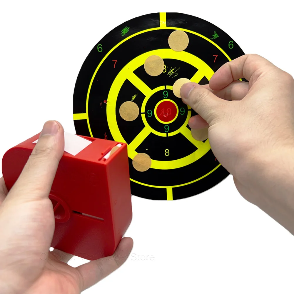 Kit dispensador de yeso para tiro, pegatina de reparación de agujeros Bullseye portátil de 19/20mm, accesorios deportivos de tiro, 2000/Uds. - imagen 5