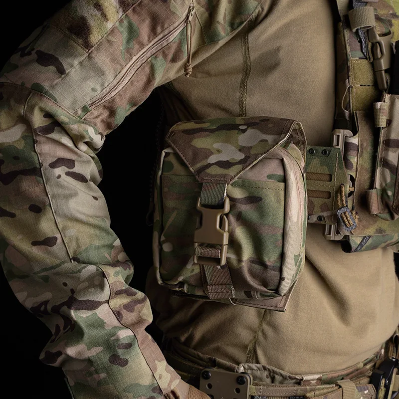 Bolsa organizadora de juegos Airsoft, equipo táctico Molle para exteriores, Kit de primeros auxilios de camuflaje de despliegue rápido - imagen 4