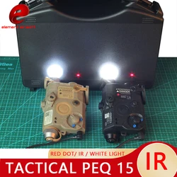 Element Airsoft-linterna LED táctica AN/PEQ-15, punto rojo, mira láser IR para caza, PEQ 15, luz para arma de Rifle PEQ15
