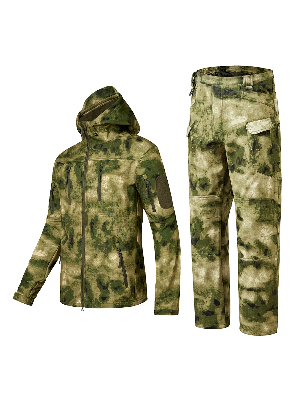 Conjunto de chaqueta y pantalones de ciclismo para hombre, traje deportivo impermeable con cremallera frontal completa, térmico, viento, Otoño e Invierno - imagen 3