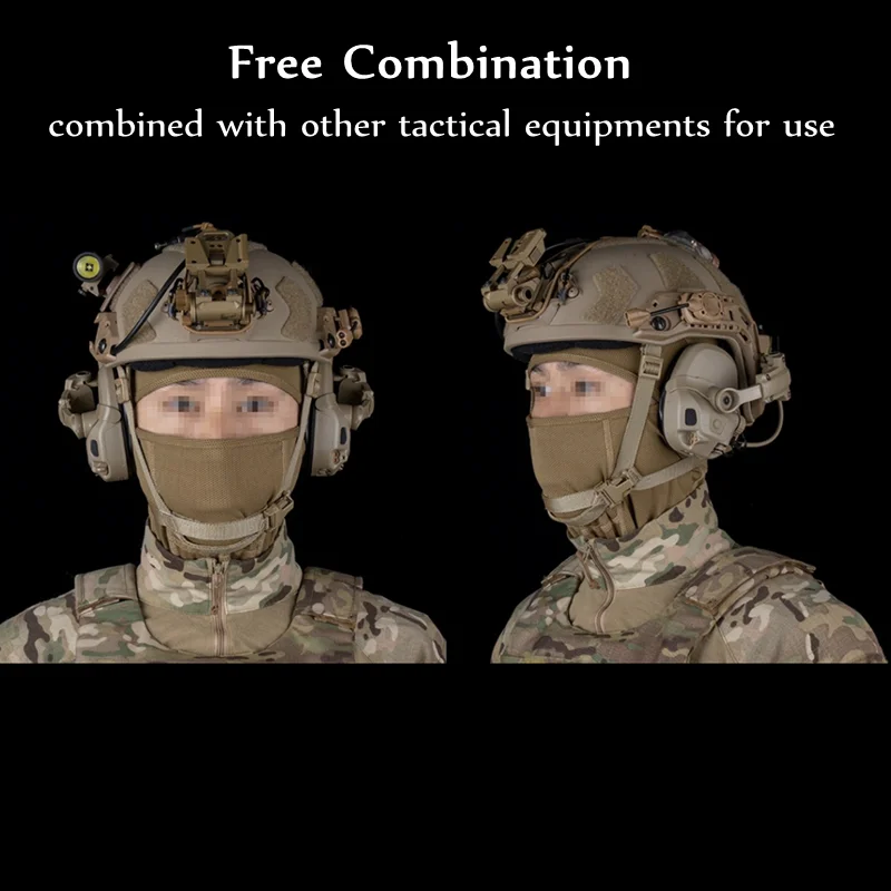 Máscara táctica malla facial completa transpirable para tiro paintball - imagen 3