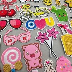 Parche bordado de dibujos animados, parches para planchar de cerdo pequeño para ropa, parches bordados DIY para ropa, mochila, pegatinas de costura