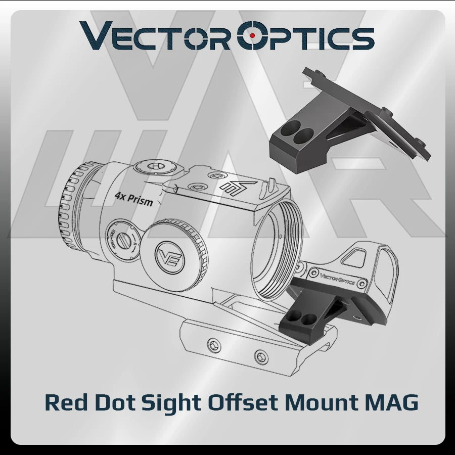 Óptica vectorial Vista de punto rojo Montaje compensado Solo mag Montaje de mira de punto rojo compensado en ángulo de 45 grados