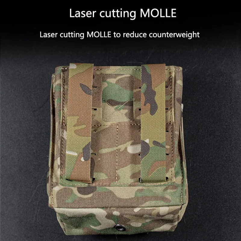 Bolsa de comestibles de camuflaje multifuncional, sistema Molle portátil de 5,56/9mm, bolsa de almacenamiento de corte láser, Kit de subbolsa táctica Molle - imagen 3