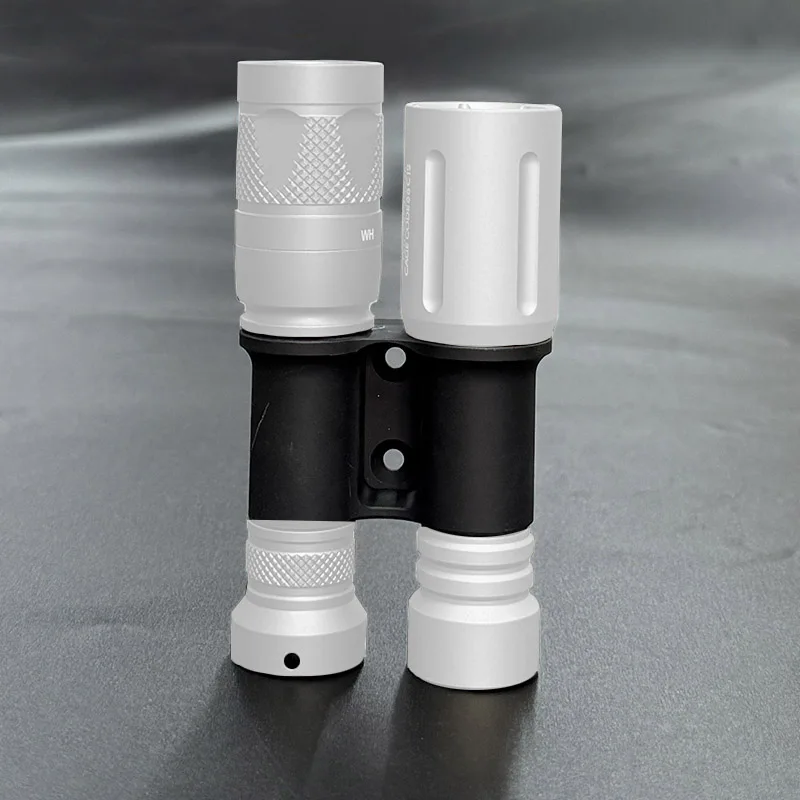 Cuerpo de linterna, lámpara de luz táctica, accesorios principales aptos para baterías 18350/16340 para SF M300 M600 y Modlite PLH-V2, engranaje de antorcha - imagen 4