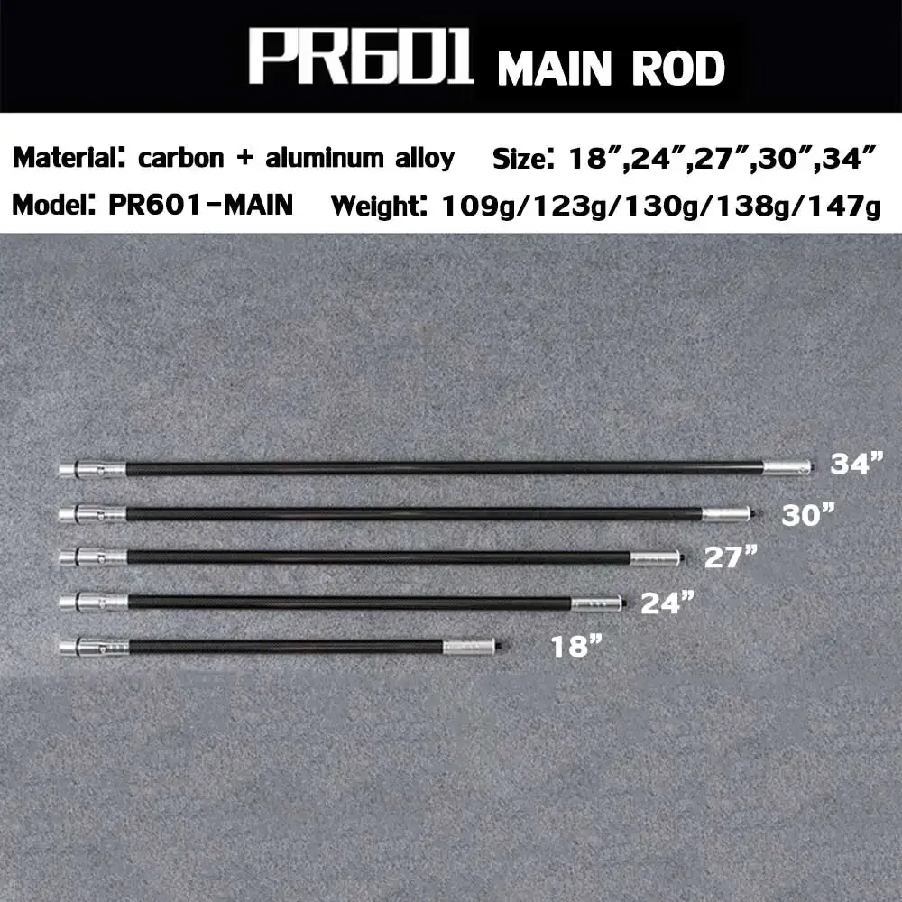 Sistema estabilizador de arco compuesto recurvo PR601, fibra de carbono pura de alta resistencia, Reduce la vibración para deportes de caza y tiro - imagen 2