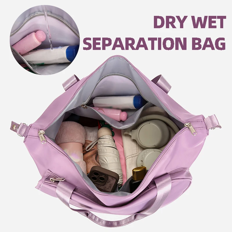 Bolsa para raqueta de bádminton, bolso de hombro expandible para entrenamiento deportivo de tenis, Fitness, seco y húmedo, bolso de viaje de corta distancia grande - imagen 3