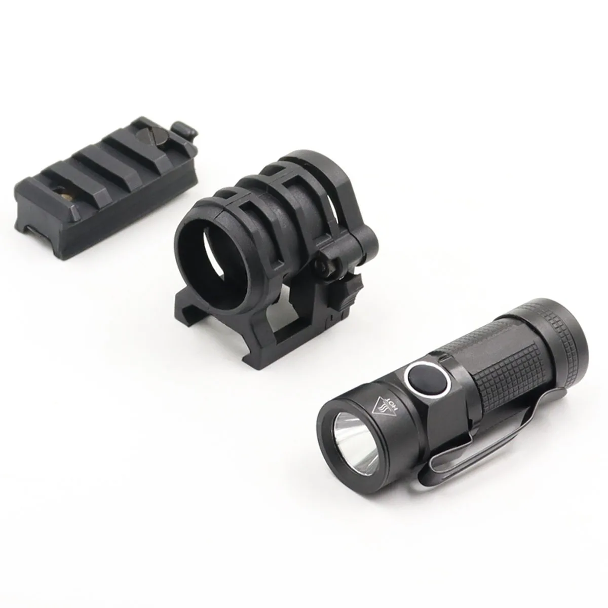 Mini linterna de Metal para casco táctico, luz fuerte de 500 lúmenes, Flash de luz baja - imagen 4