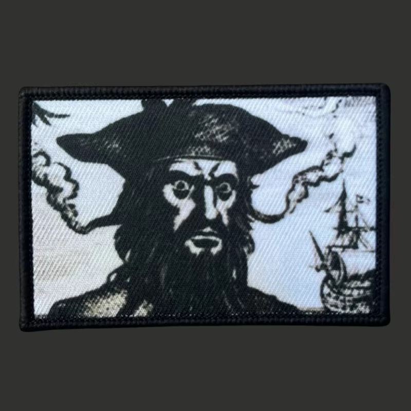 Parche táctico Barbanegra el pirata – Insignia de moral con velcro - imagen 2