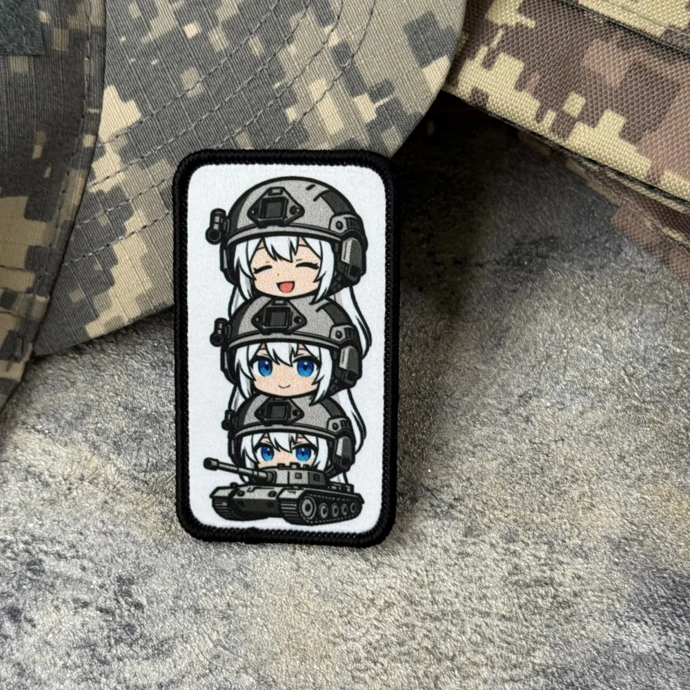 Parche táctico anime kawaii con velcro para niñas y mochilas - imagen 5