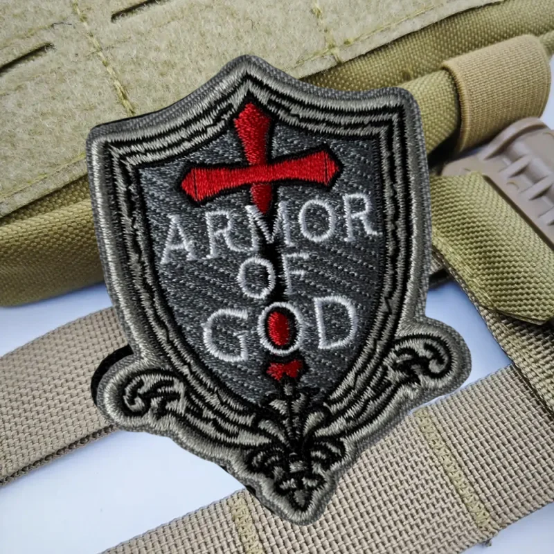 Parche bordado 3D cruzado, chaleco táctico, gancho y bucle, sombrero, insignia de moral, mochila, pegatinas decorativas, parches para brazalete para ropa - imagen 4