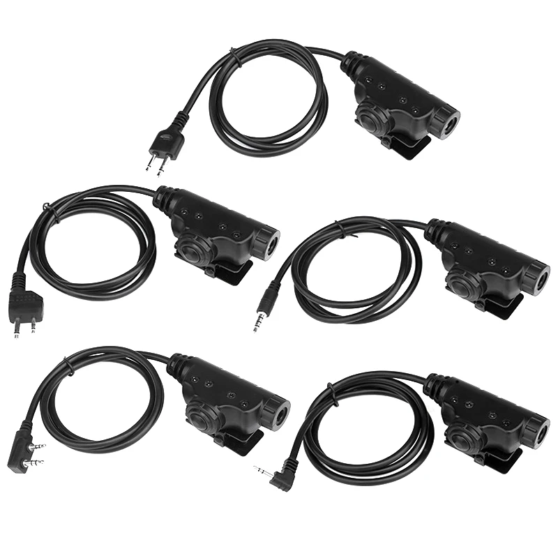 Cable de conexión de Radio táctico U94 V2 PTT, auriculares tácticos, se adaptan a múltiples enchufes y enchufes de especificación U17 para exteriores - imagen 4
