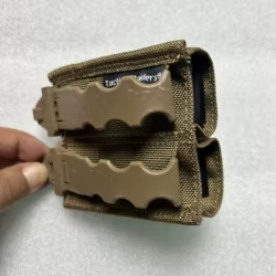 Bolsa para revistas de doble pila de 9 mm, bolsa de utilidad compatible con MOLLE con inserto de placa K para equipo táctico