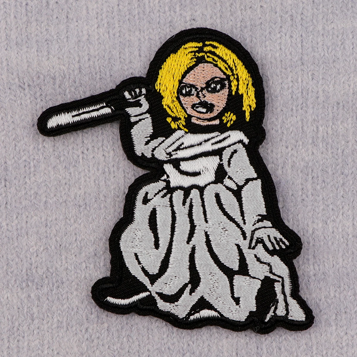 Parche bordado de película de terror para novia de Halloween, parches termoadhesivos para ropa, insignias para coser DIY - imagen 5