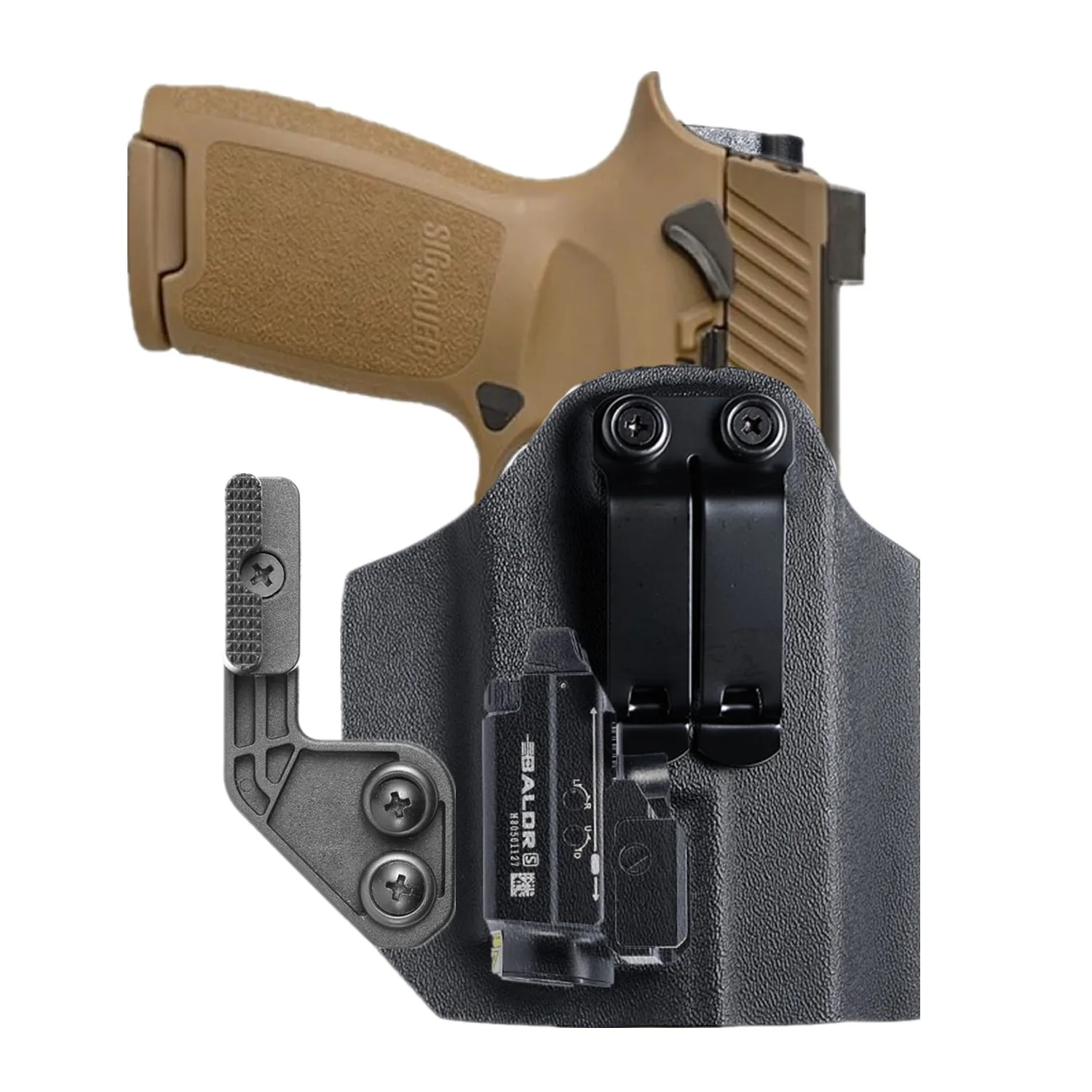 Kydex IWB-holster voor Sig Sauer P320C X Carry Compact M18 met Olight Baldr S Mini RL 600 800 lumen tactisch zaklamplicht