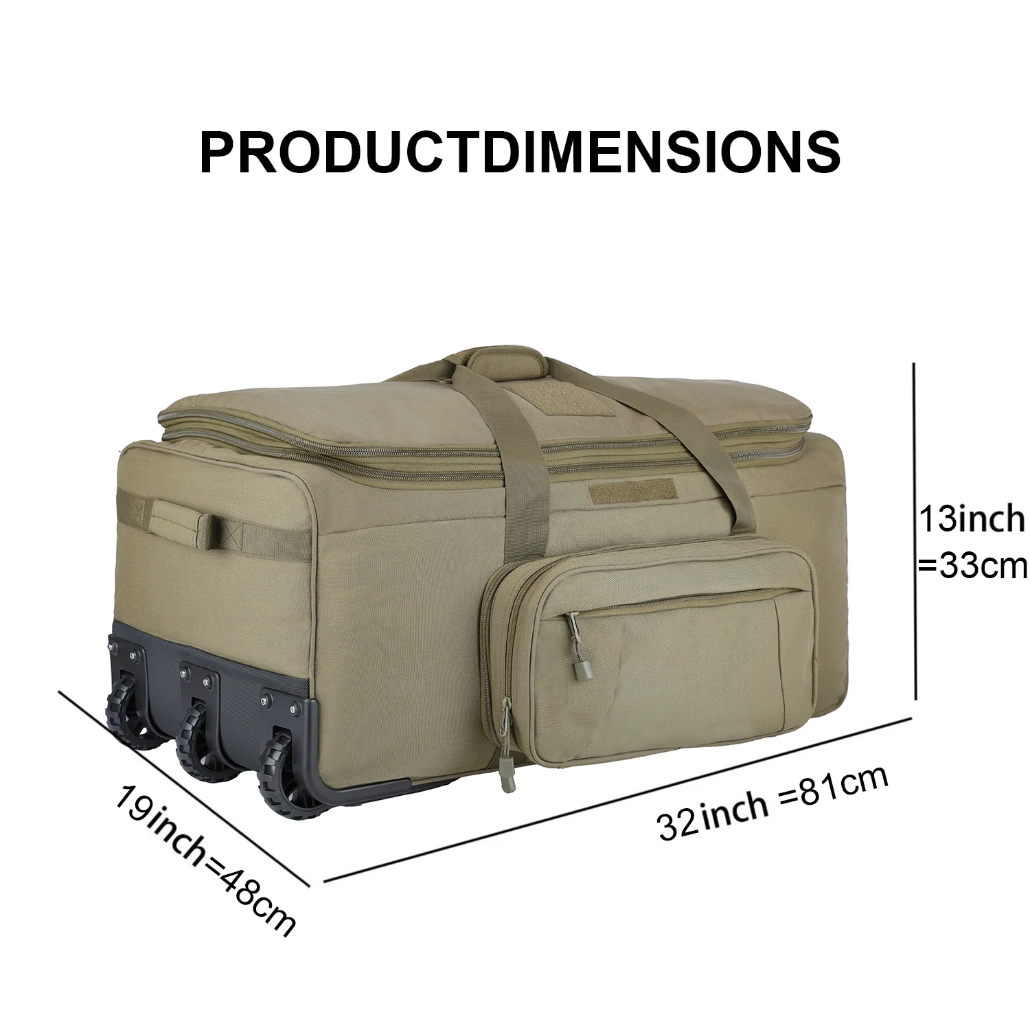 LQARMY 124L bolsa de viaje para acampar al aire libre cubierta de carrito grande impermeable Nylon práctico bolso de viaje bolsa de almacenamiento de equipaje - imagen 5