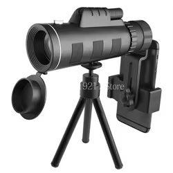 Telescopio Monocular profesional 40X60, binoculares potentes, telescopio portátil con trípode para caza, viajes, Camping