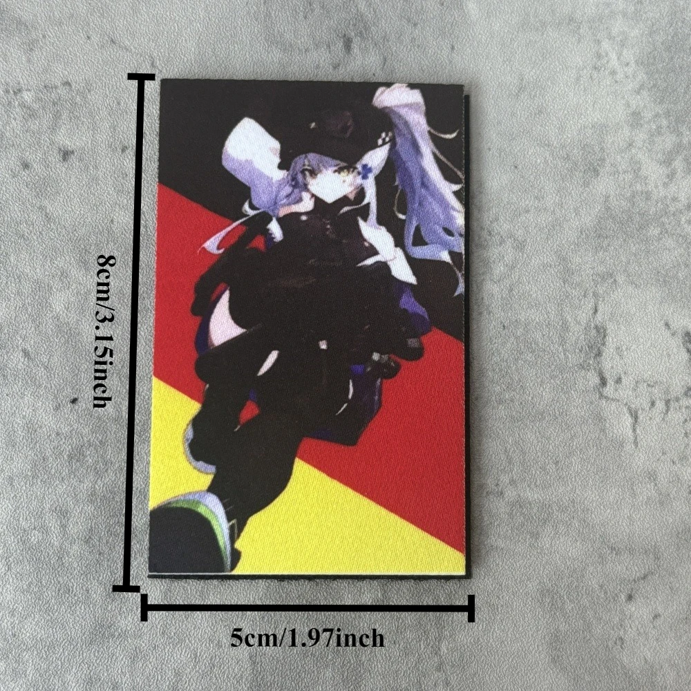 Parche táctico de moral de Anime para niña, emblema con gancho y bucle impreso para chica, insignia militar, brazalete de combate, pegatinas para mochila - imagen 3