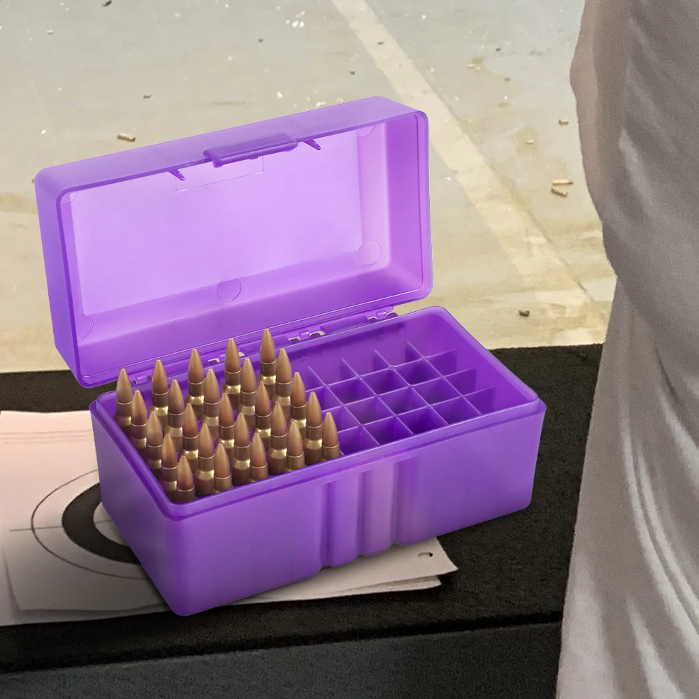 Caja de almacenamiento de munición abatible, 50 rondas, 7,62x39mm, soporte de carcasa de bala, estuche de almacenamiento de cartucho para tiro al aire libre - imagen 5