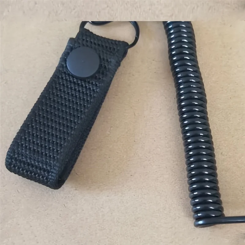 Cordón elástico táctico antipérdida, cinturón de seguridad de resorte antirrobo, cuerda para pistola, llavero, accesorios para linterna - imagen 2