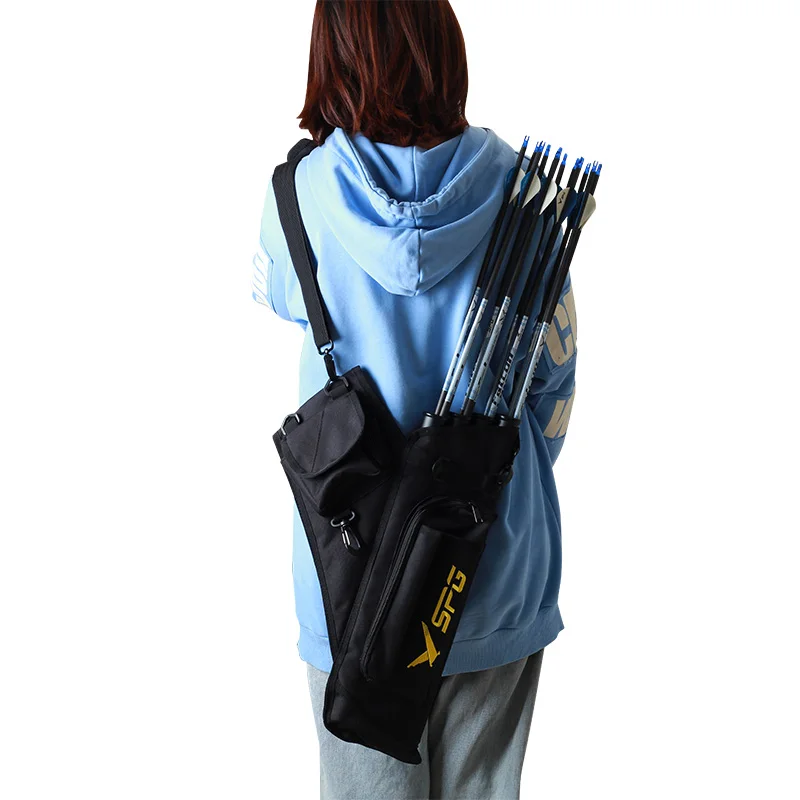 Carcaj de cuatro tubos para tiro con arco al aire libre, 51cm, hombros y cintura, arco y flecha competitivos, carcaj de gran capacidad - imagen 2