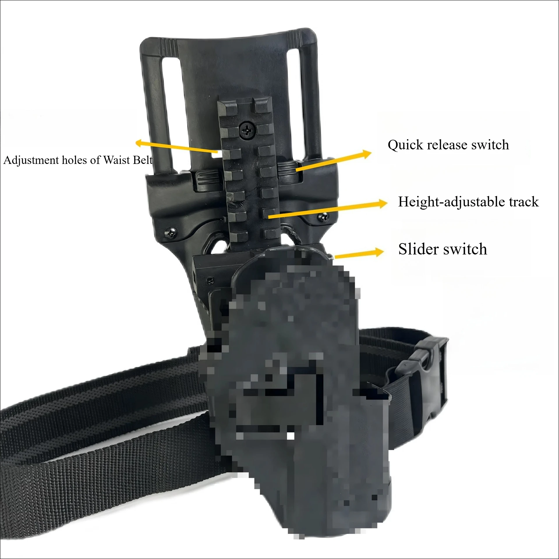 Adaptador táctico para funda de plataforma con pierna caída y clip para cinturón MOLLE para la mayoría de los tipos de funda - imagen 3