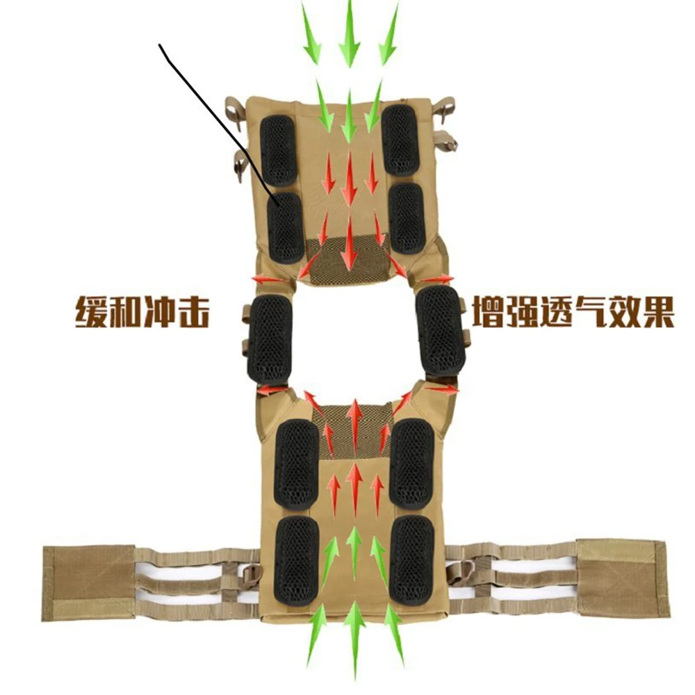 Hombreras tácticas desmontables MOLLE transpirables para chalecos - imagen 4