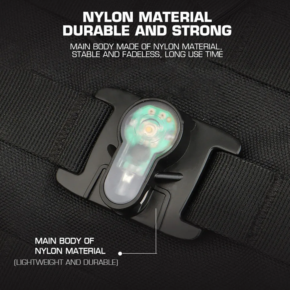 Luz de señal táctica MOLLE para Airsoft, chaleco de caza, chaleco de supervivencia, luz estroboscópica de rescate al aire libre, impermeable - imagen 2