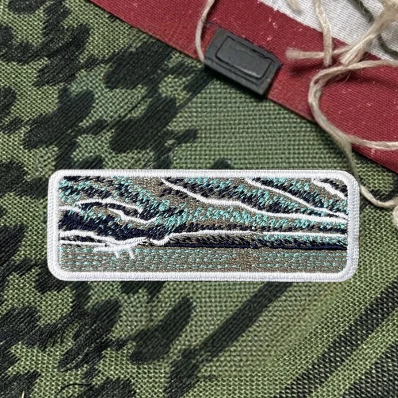 Parche bordado ondulado para chaleco táctico, sombreros con gancho y bucle, insignia de moral, mochila, pegatinas decorativas, parches para brazalete para ropa - imagen 2