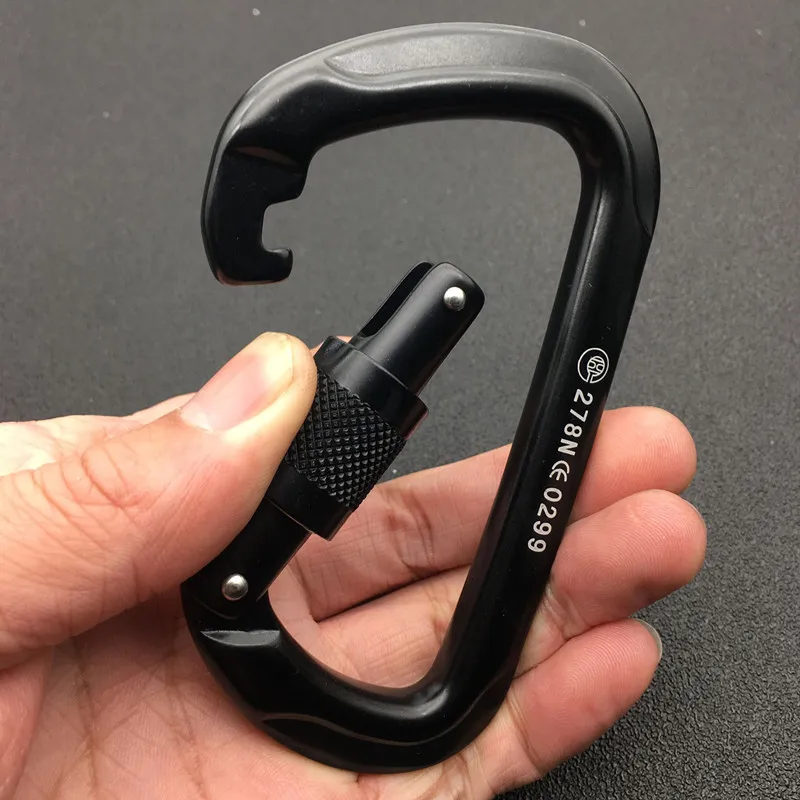 Hebilla de hilo de aluminio de aviación, bloqueo principal, botón D grande, mosquetón autoblocante para chaleco táctico, accesorio decorativo - imagen 4