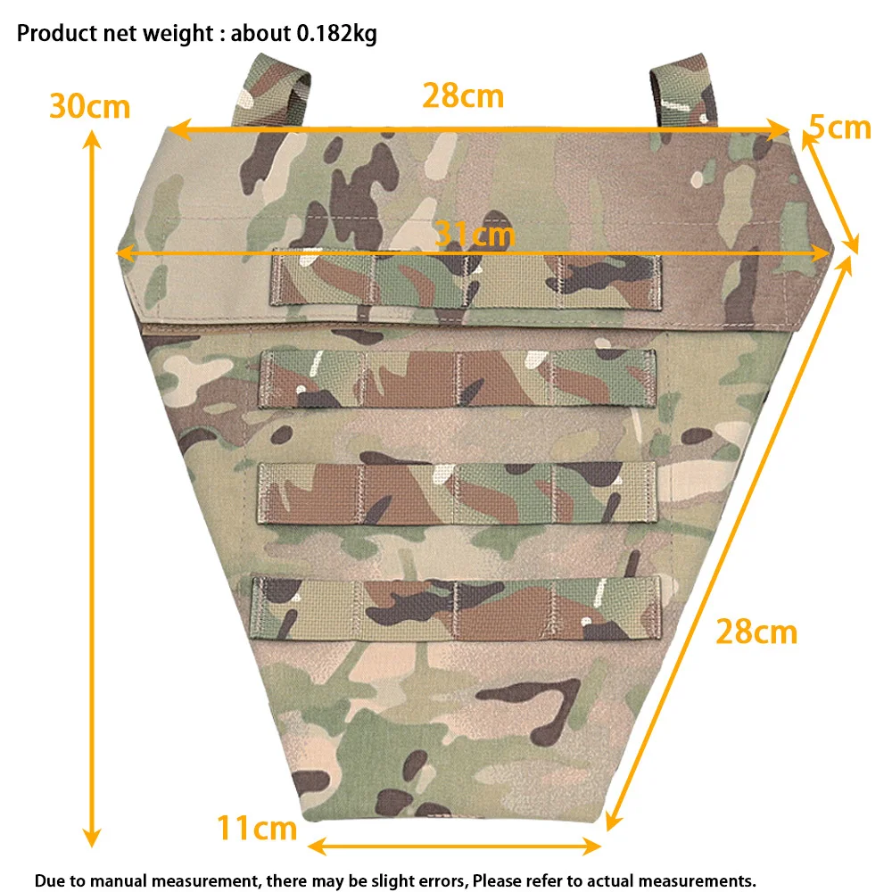 Bolsa táctica de protección de ingle, plataforma inferior del Abdomen, bolsa de LAP Compatible con MOLLE para chaleco AVS CPC, accesorios portadores de placa - imagen 3