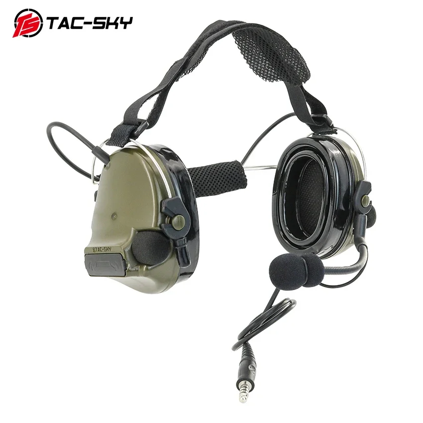 TAC-SKY Auriculares tácticos de comunicaciones Walkie Talkie, cancelación activa de ruido para disparar, auriculares militares Airsoft de caza - imagen 4