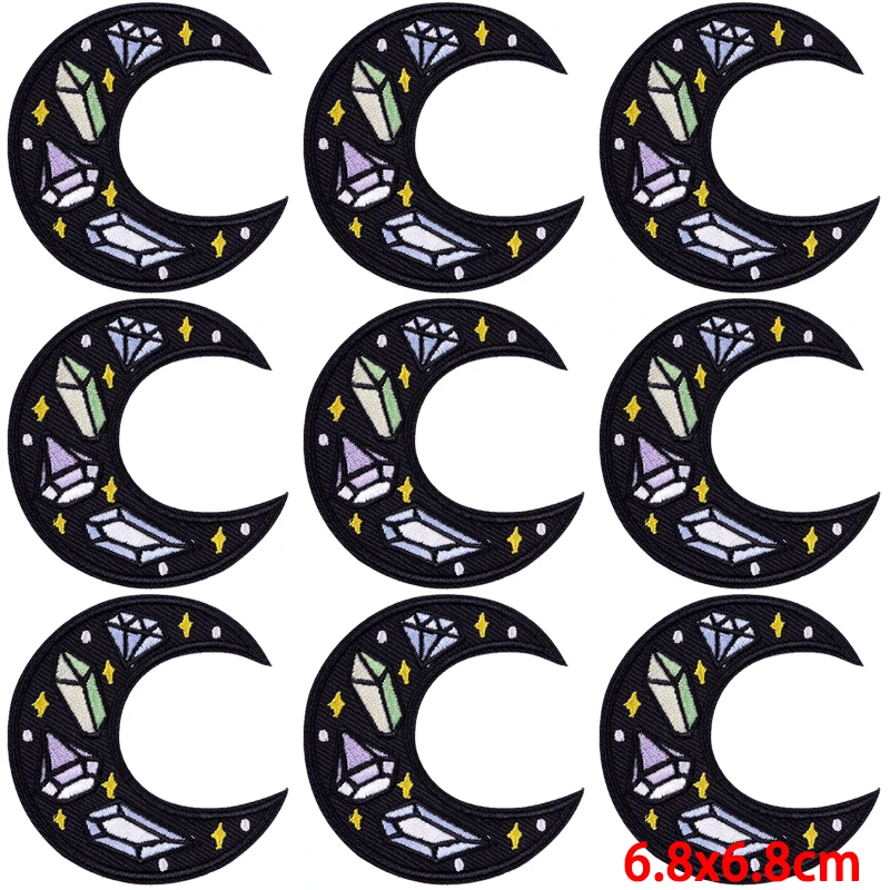 Parche bordado de cristal de diamante para planchar, parches termoadhesivos para ropa, parche Fusible de dibujos animados, 10 unidades por lote - imagen 5