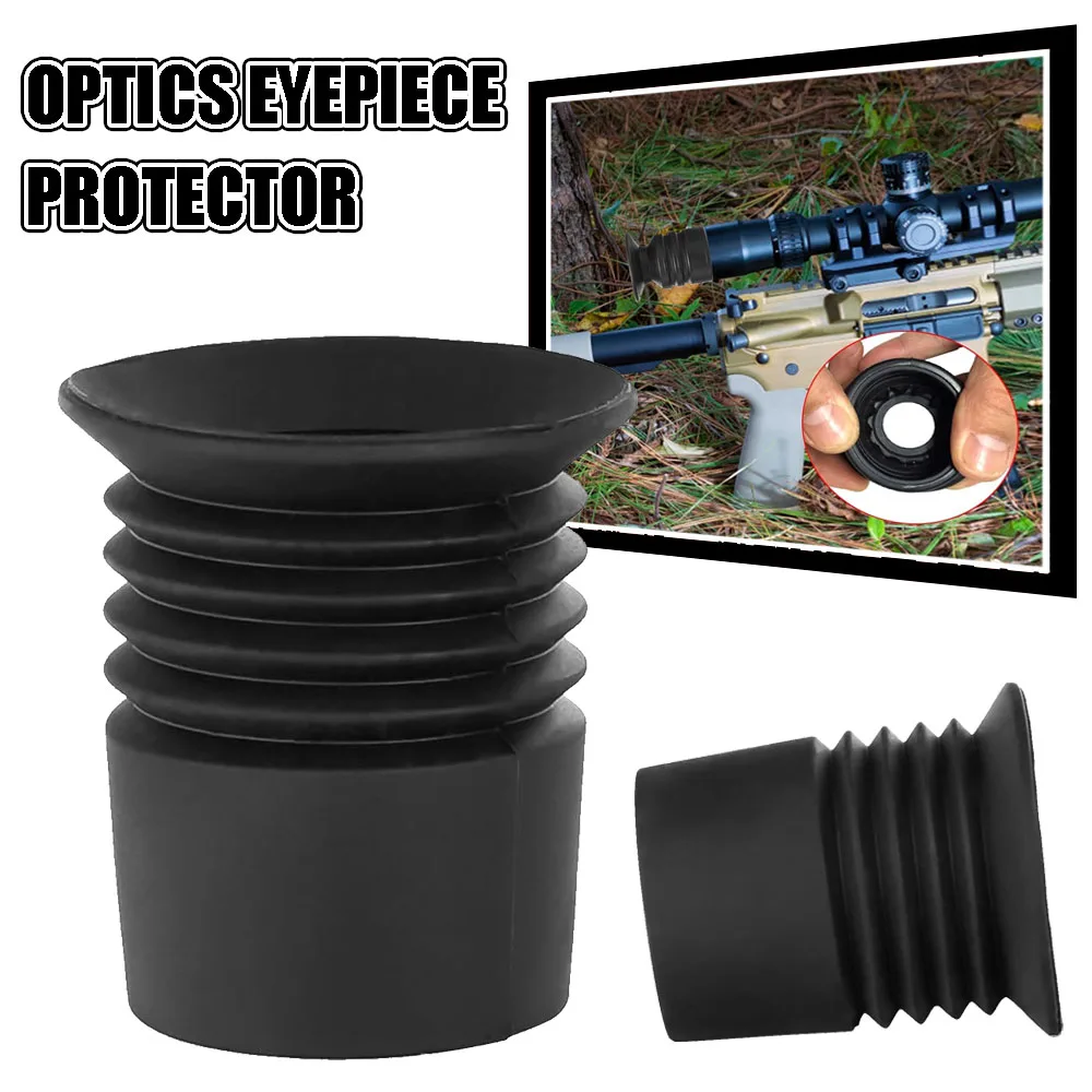 Protector óptico para ocular, cubierta protectora de goma para retroceso de ojos, cubierta extensora de lente de alcance Flexible para telescopio de alcance de Rifle Airsoft