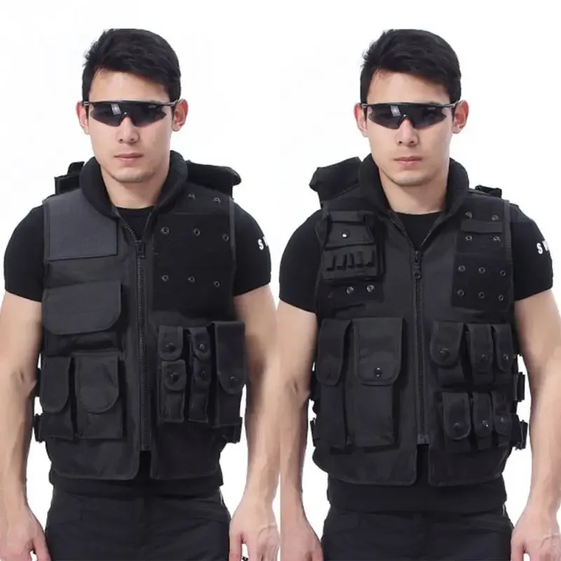 Chaleco táctico genuino para hombre, chaleco a prueba de balas, modelo Molle, chaleco táctico negro, chaleco Cs, equipo de protección - imagen 4