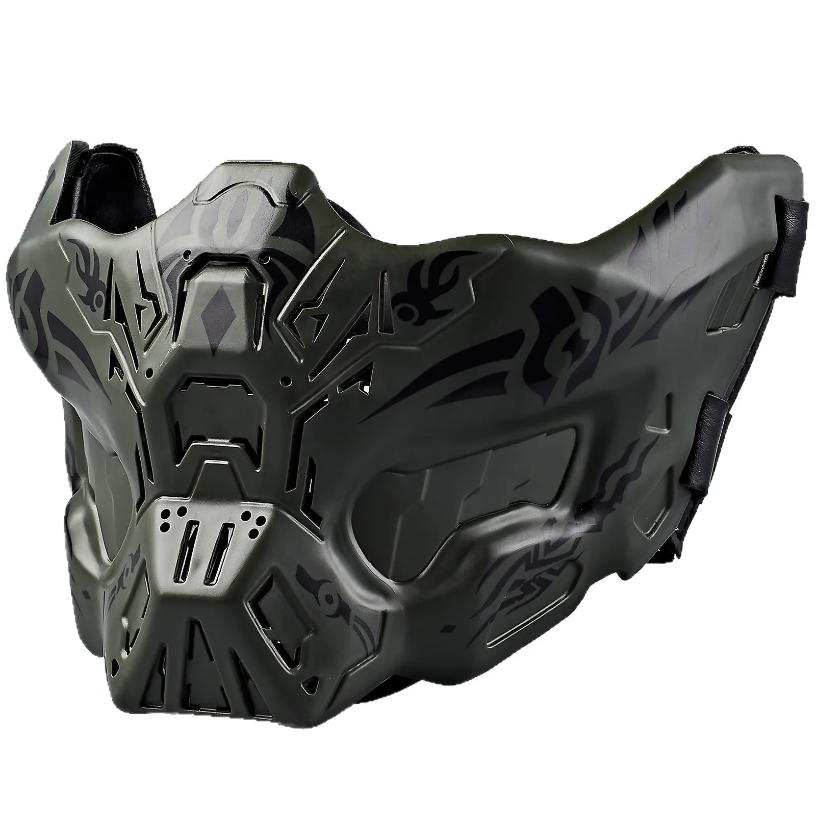 Máscara protectora multifuncional táctica de media cara para exteriores, juguete de decoración CS para personas reales - imagen 4