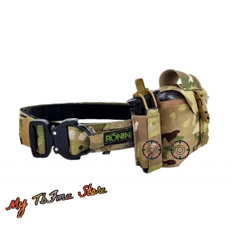 Cinturón táctico MOLLE estilo Ronin de 1,75 ", pretina de 2 capas con hebilla de doble anillo de liberación rápida - imagen 5