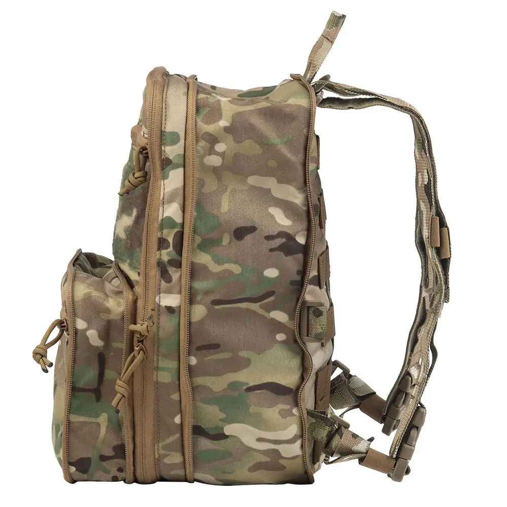 Mochila táctica plana MOLLE, bolsa extensible, mochila DIY con gancho y bucle integrada con chaleco de caza, portador de placa, Micro aparejo de pecho - imagen 2