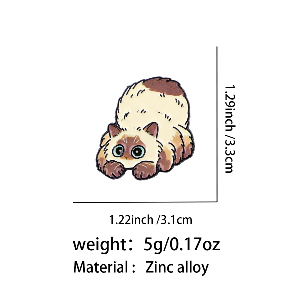 Pin esmaltado de gato bonito para solapa, broches de araña divertidos para decoración de ropa de mujer, alfileres de Metal, mochila, sombrero, insignia, accesorios - imagen 2