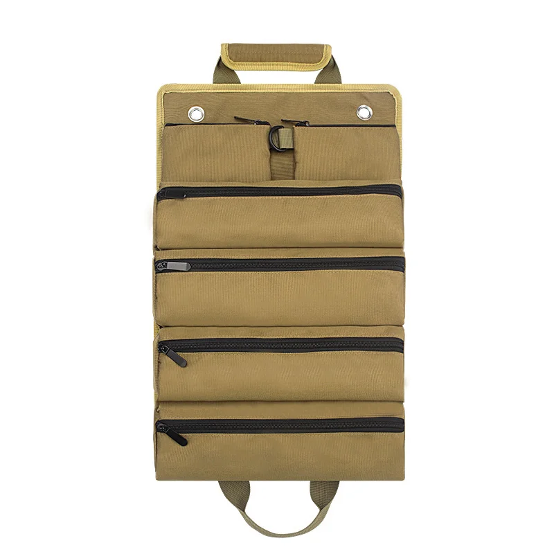 Bolsa de utilidad táctica enrollable, bolsa de almacenamiento de herramientas de Hardware plegable, bolsillo de rollo, hebilla de liberación rápida, bolsa de armero para acampar, Airsoft - imagen 3