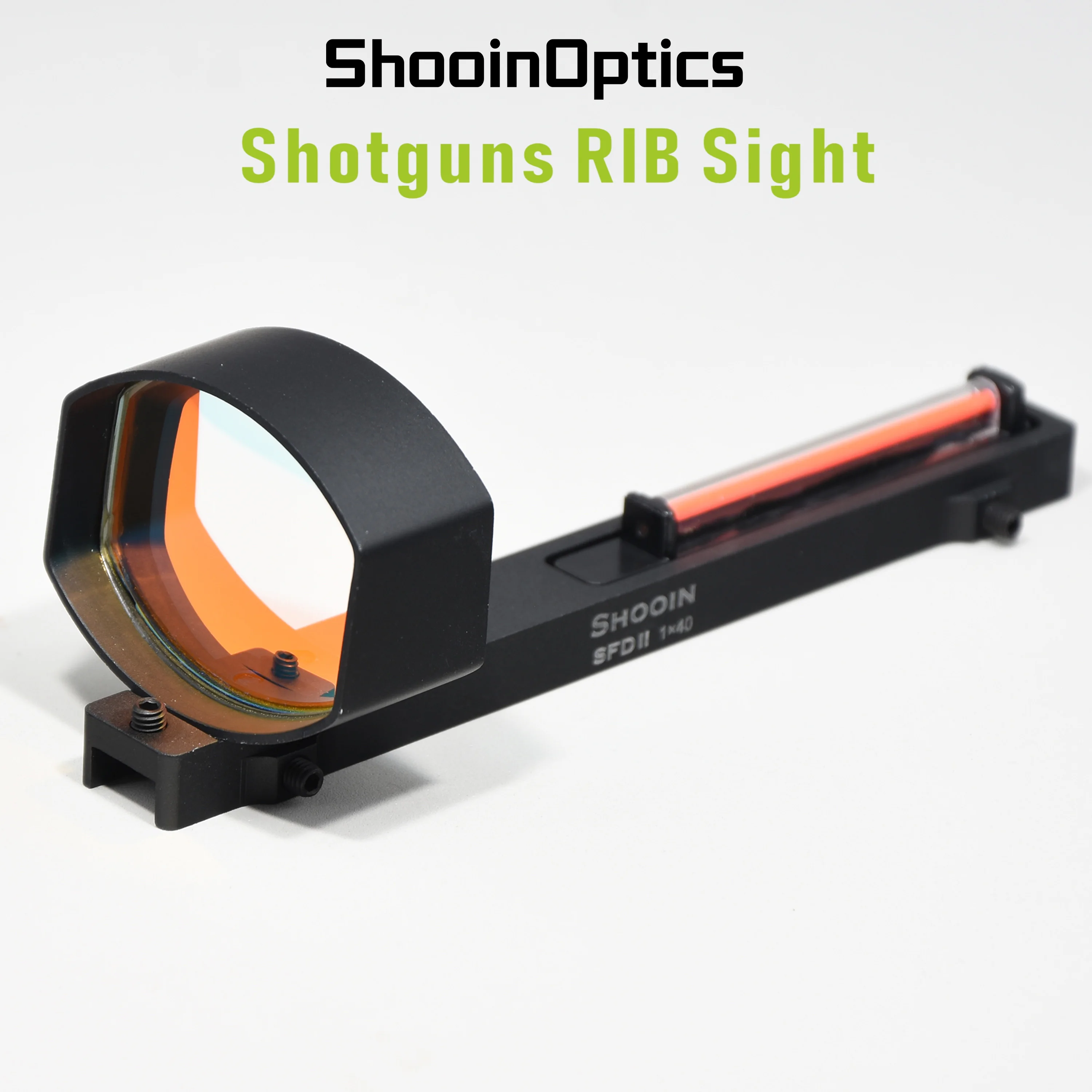 Shooin Optics RIB 1x40 Red Dot Sight SFD II Lightweight Fiber Collimator - imagen 2