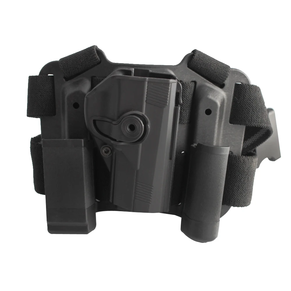 Vista lateral del conjunto con funda acoplada