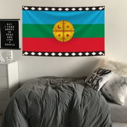 90x150cm Mapuches Wvnhelfe estrella Mapuche Chile bandera cartel cartel dormitorio universitario arte Regional nacional tapiz Banner regalo