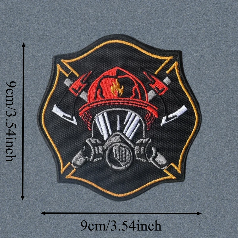 Parche bordado de bombero Chevron, chaleco táctico, insignia de moral con gancho y bucle, pegatina para mochila, parches para brazalete para ropa - imagen 3