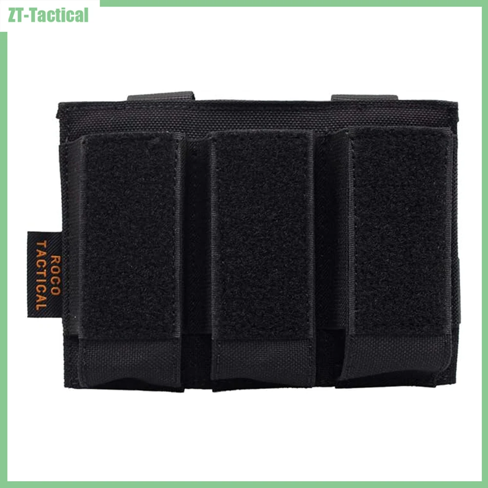 Tactical Open Top Triple Pistol Mag Pouch for Glock M1911 92F Magazines 40mm Grenade, Molle Tactical Magazine Pouch