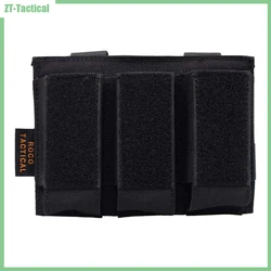 Tactical Open Top Triple Pistol Mag Pouch for Glock M1911 92F Magazines 40mm Grenade, Molle Tactical Magazine Pouch