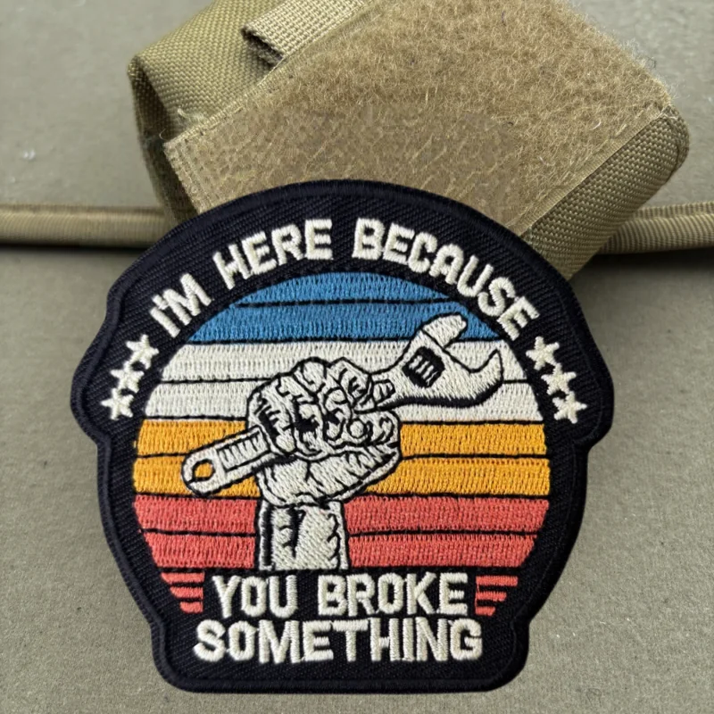 Parche bordado con llave cerrada para puño, insignia de moral con gancho y bucle táctico, pegatina decorativa para mochila, parches para brazalete para ropa - imagen 4