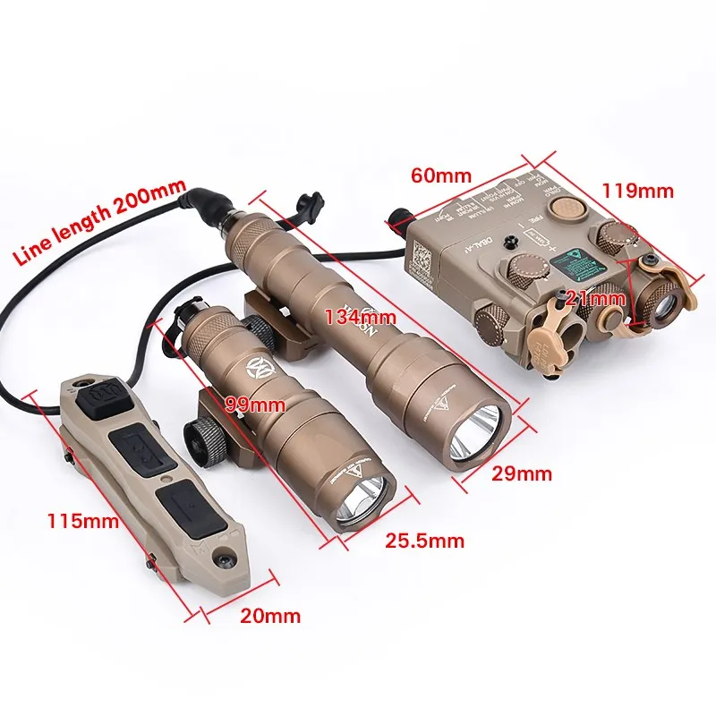 WADSN-luz iluminadora IR DBAL-A2, 600 lúmenes, M600U, linterna de caza, M300A, MINI luces de explorador, punto rojo y verde, láser infrarrojo Dbal - imagen 5