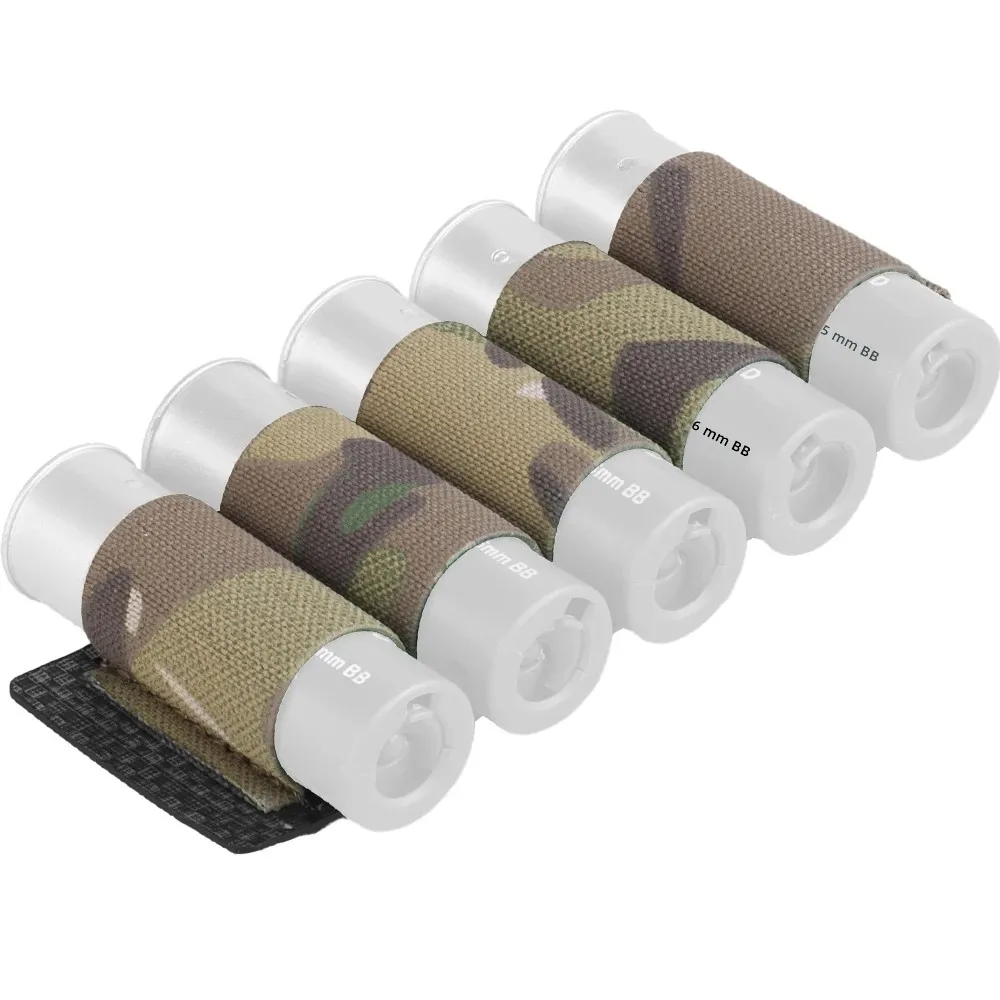 SINAIRSOFT-funda elástica táctica de calibre 5, soporte MOLLE Shotshell, Panel colgante, bolsa para revistas, equipo de caza Airsoft para Paintball - imagen 5