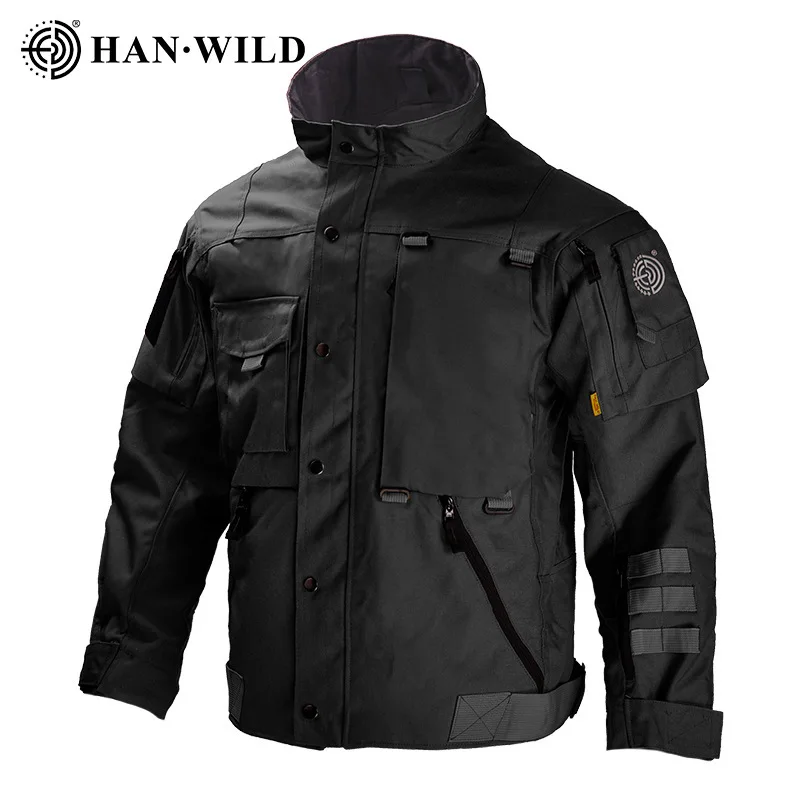 Chaqueta de asalto europea para hombre, Montañismo al aire libre, resistente al desgaste, resistente al viento, impermeable, traje de tormenta funcional, Top de caza para montar - imagen 3